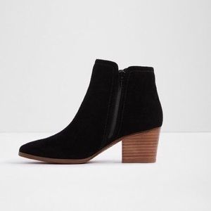 Aldo Larissi Black Suede Ankle Boot